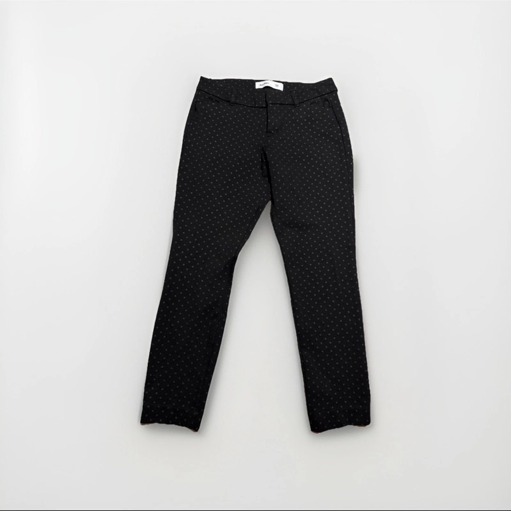 old navy black polkadot pixie ankle pants, women's size 2 #1317